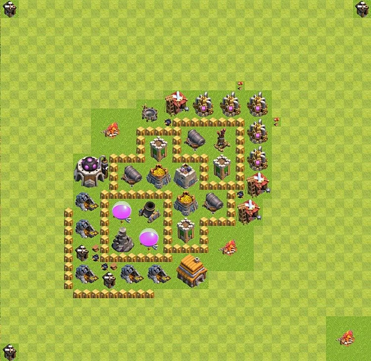 Farming Base TH5 - plan / layout / design - Clash of Clans - (#21) — Farm TH5