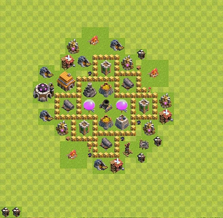 Farming Base TH5 - plan / layout / design - Clash of Clans - (#23) — Farm TH5