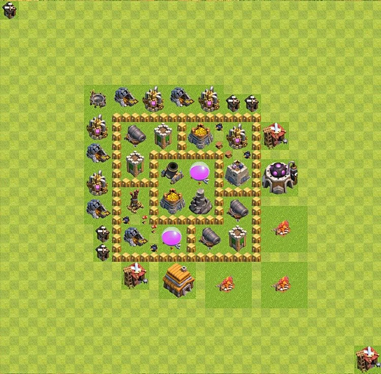 Farming Base TH5 - plan / layout / design - Clash of Clans - (#24) — Farm TH5