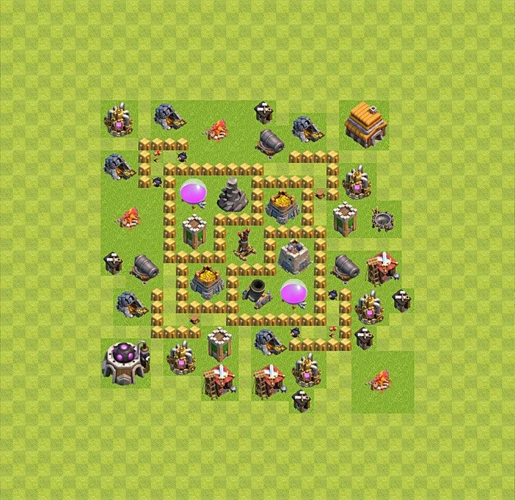 Farming Base TH5 - plan / layout / design - Clash of Clans - (#25) — Farm TH5