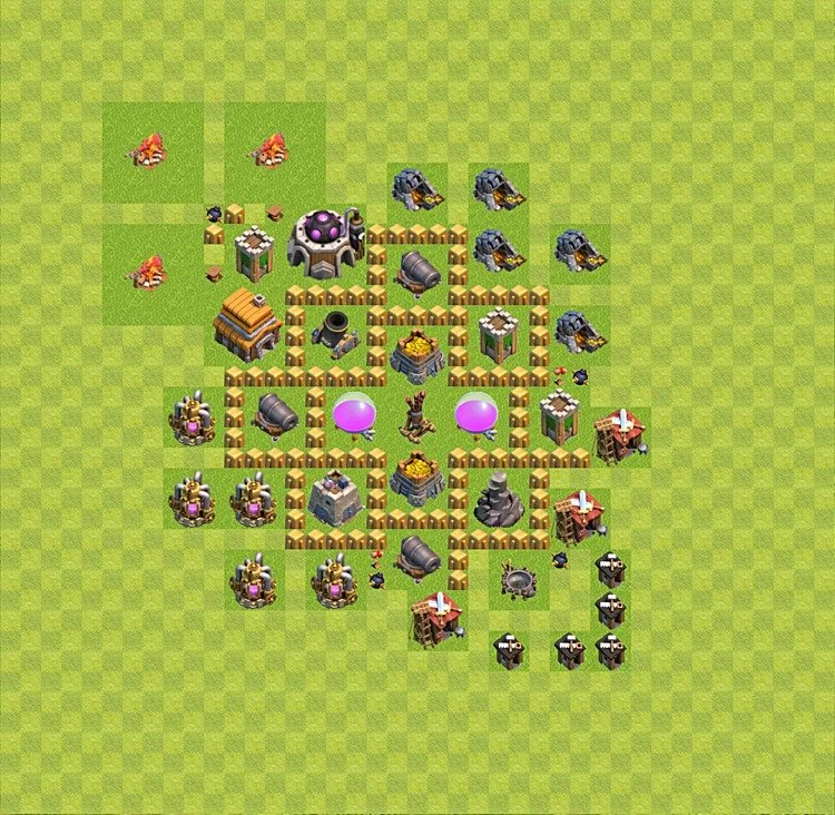 Farming Base TH5 - plan / layout / design - Clash of Clans - (#27) — Фарм TH5