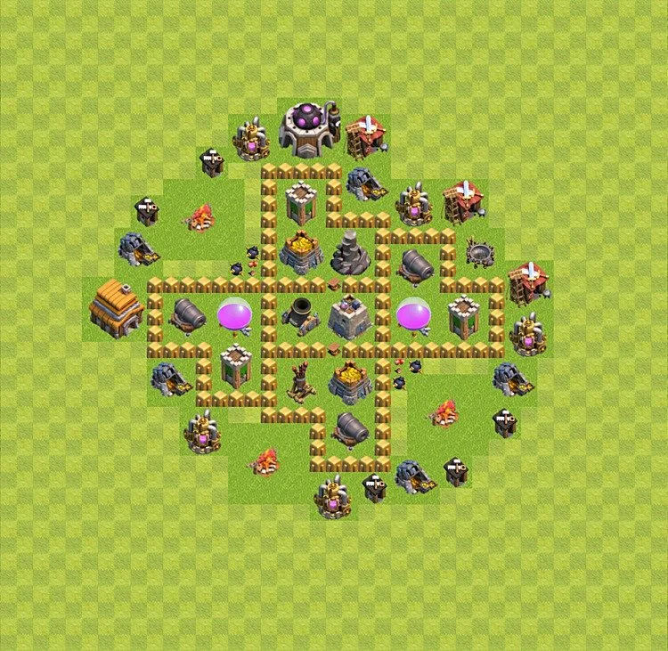 Farming Base TH5 - plan / layout / design - Clash of Clans - (#30) — Фарм TH5