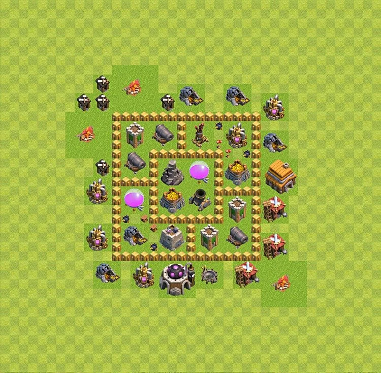 Farming Base TH5 - plan / layout / design - Clash of Clans - (#31) — Фарм TH5