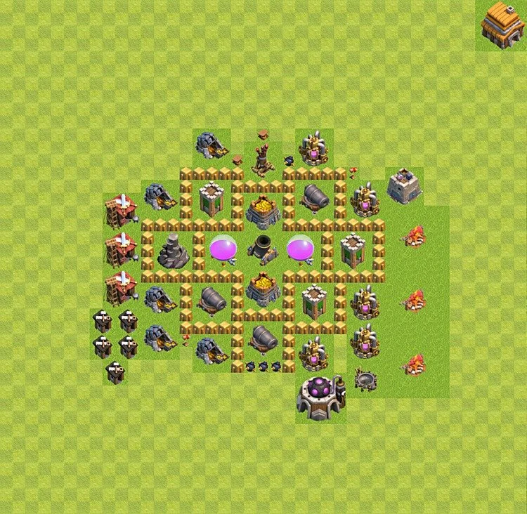 Farming Base TH5 - plan / layout / design - Clash of Clans - (#32) — Farm TH5