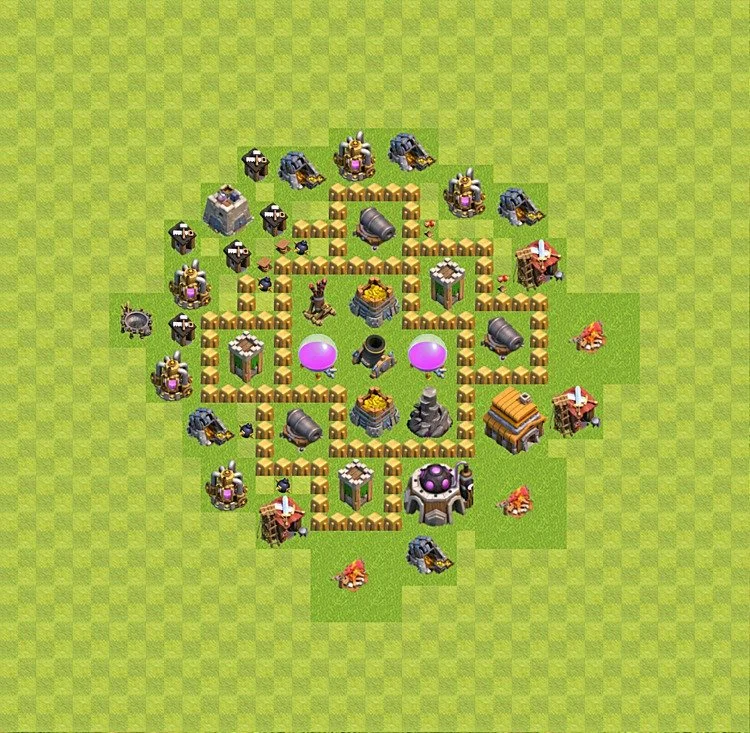 Farming Base TH5 - plan / layout / design - Clash of Clans - (#33) — Farma TH5