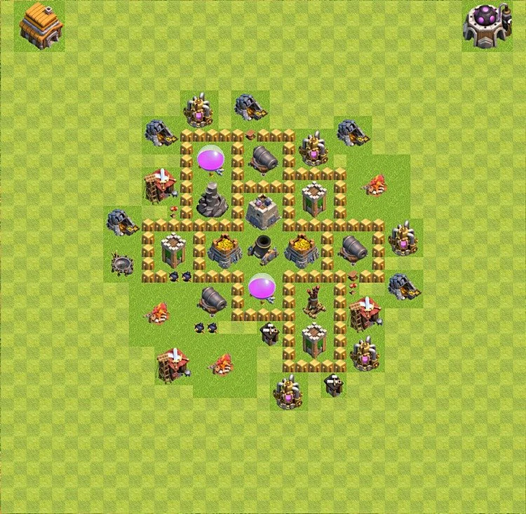 Farming Base TH5 - plan / layout / design - Clash of Clans - (#35) — Farm TH5