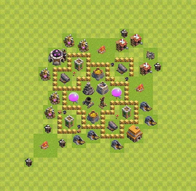 Farming Base TH5 - plan / layout / design - Clash of Clans - (#36) — Farma TH5