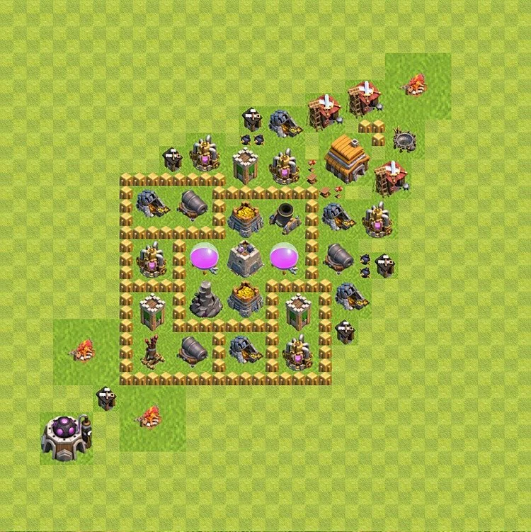 Farming Base TH5 - plan / layout / design - Clash of Clans - (#38) — Фарм TH5