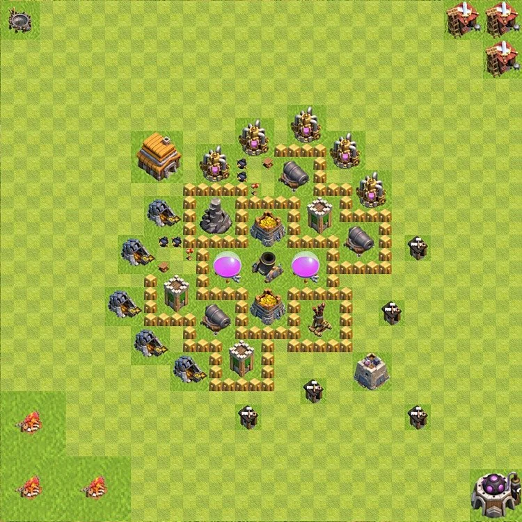 Farming Base TH5 - plan / layout / design - Clash of Clans - (#39) — Farm TH5