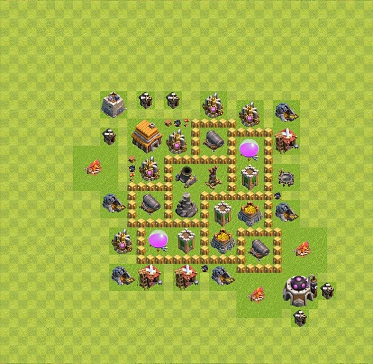 Farming Base TH5 - plan / layout / design - Clash of Clans - (#4)