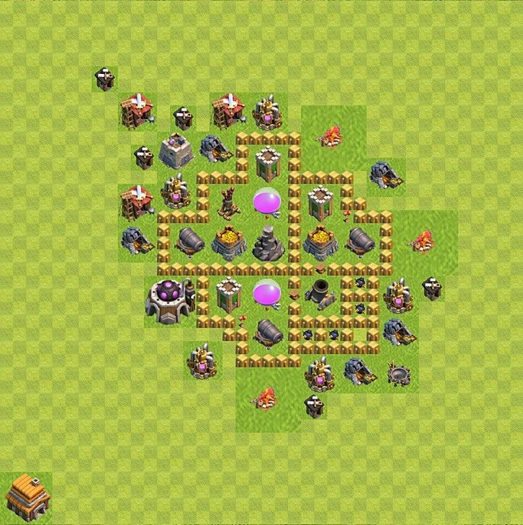 Farming Base TH5 - plan / layout / design - Clash of Clans - (#41) — Farm TH5