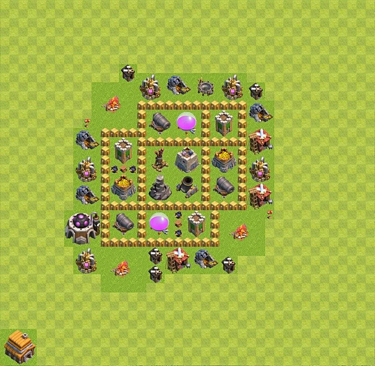 Farming Base TH5 - plan / layout / design - Clash of Clans - (#6)