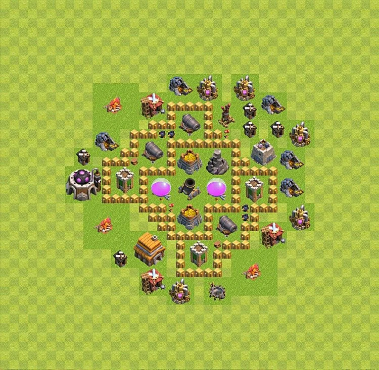 Farming Base TH5 - plan / layout / design - Clash of Clans - (#9) — Farm TH5