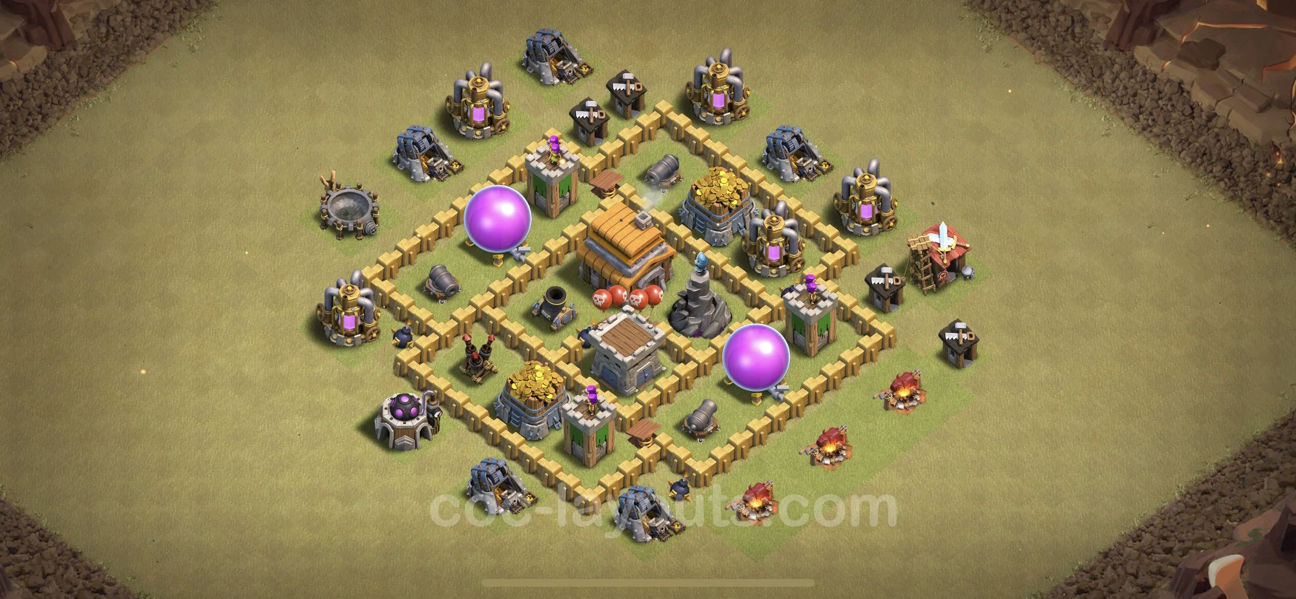 Top War Base TH5 with Link - Anti 3 Stars CWL Plan - Clash of Clans - (#12) — Война BH5