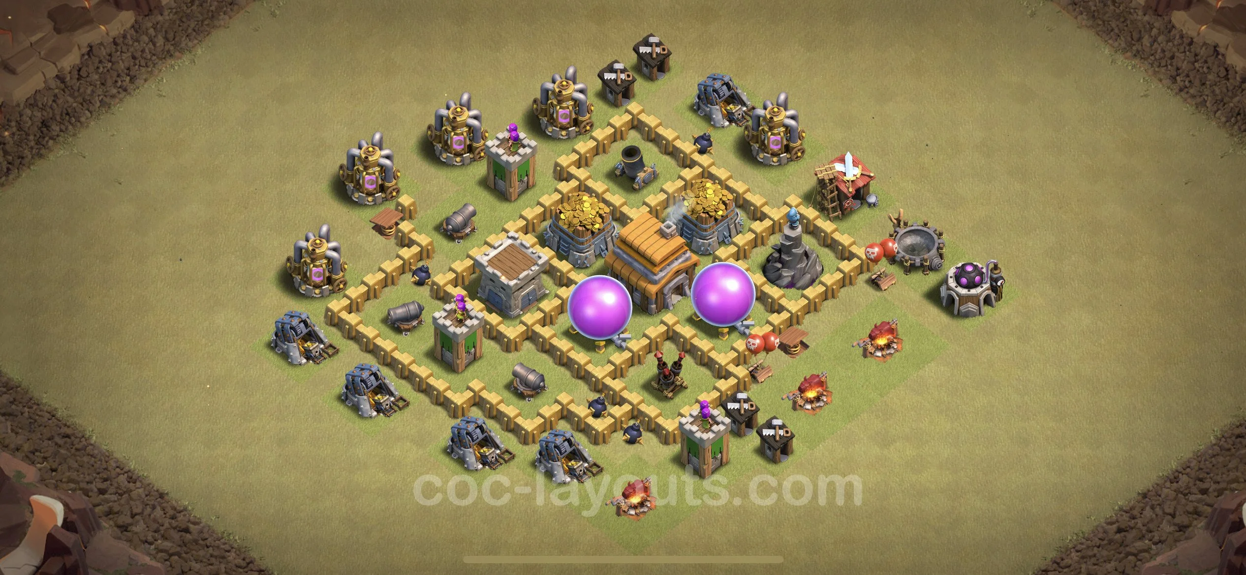 Top War Base TH5 with Link, Hybrid - CWL Defence Plan - Clash of Clans - (#15) — Guerre BH5