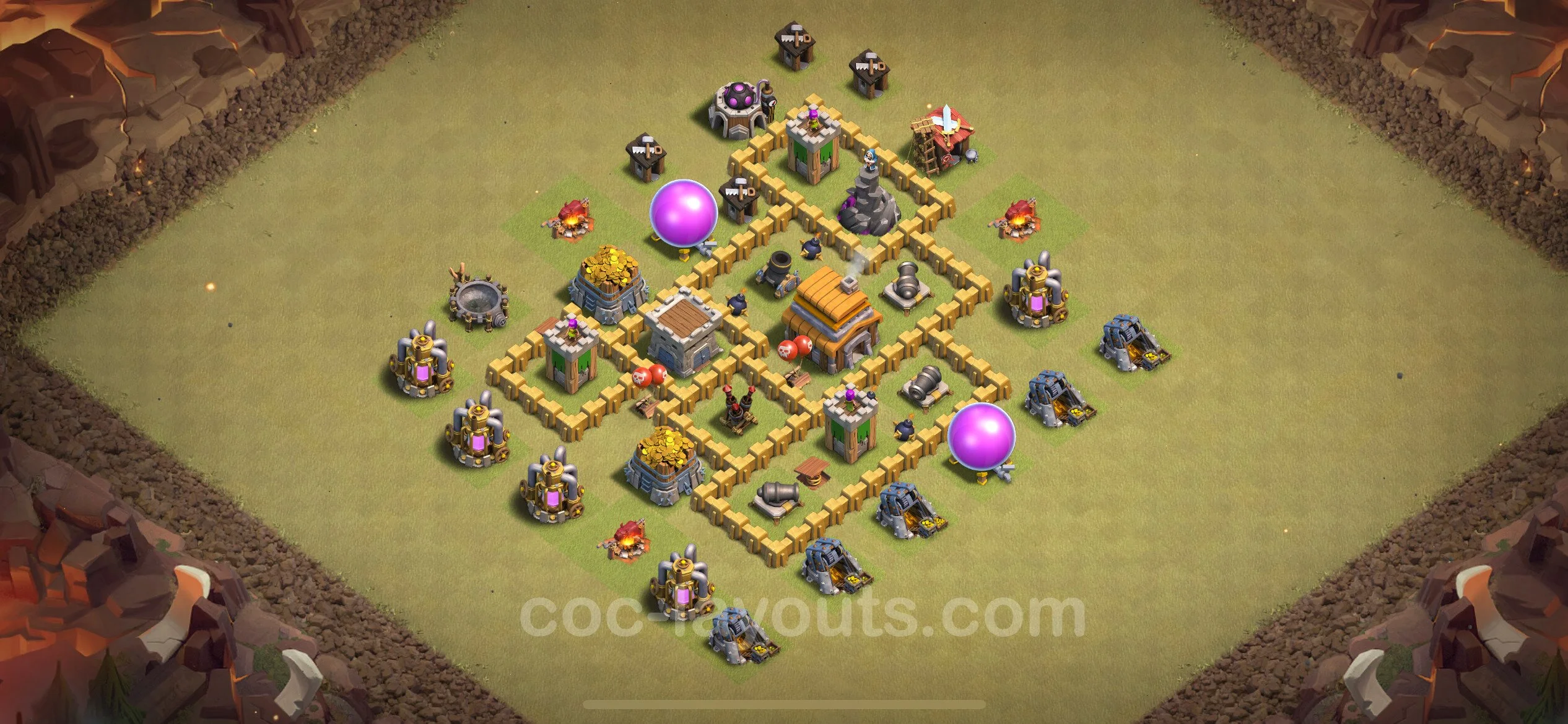 Top War Base TH5 with Link, Anti Everything - Max Levels CWL Plan - Clash of Clans - (#20) — Война BH5