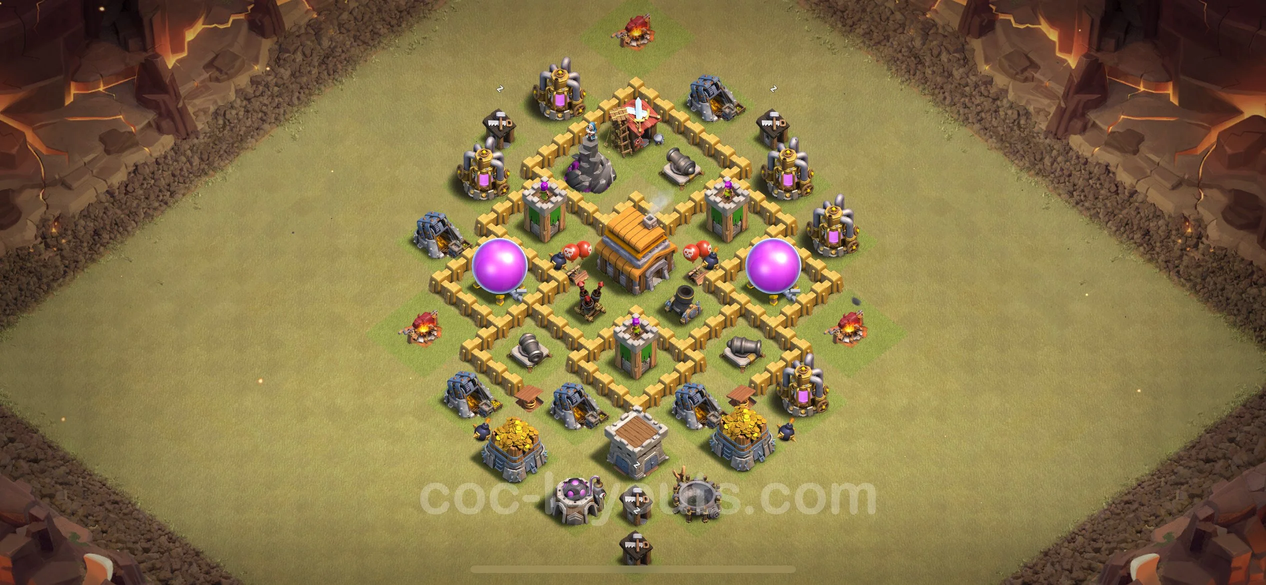 Top War Base TH5 with Link, Anti Everything - Anti 2 Stars CWL Plan - Clash of Clans - (#21) — Война BH5