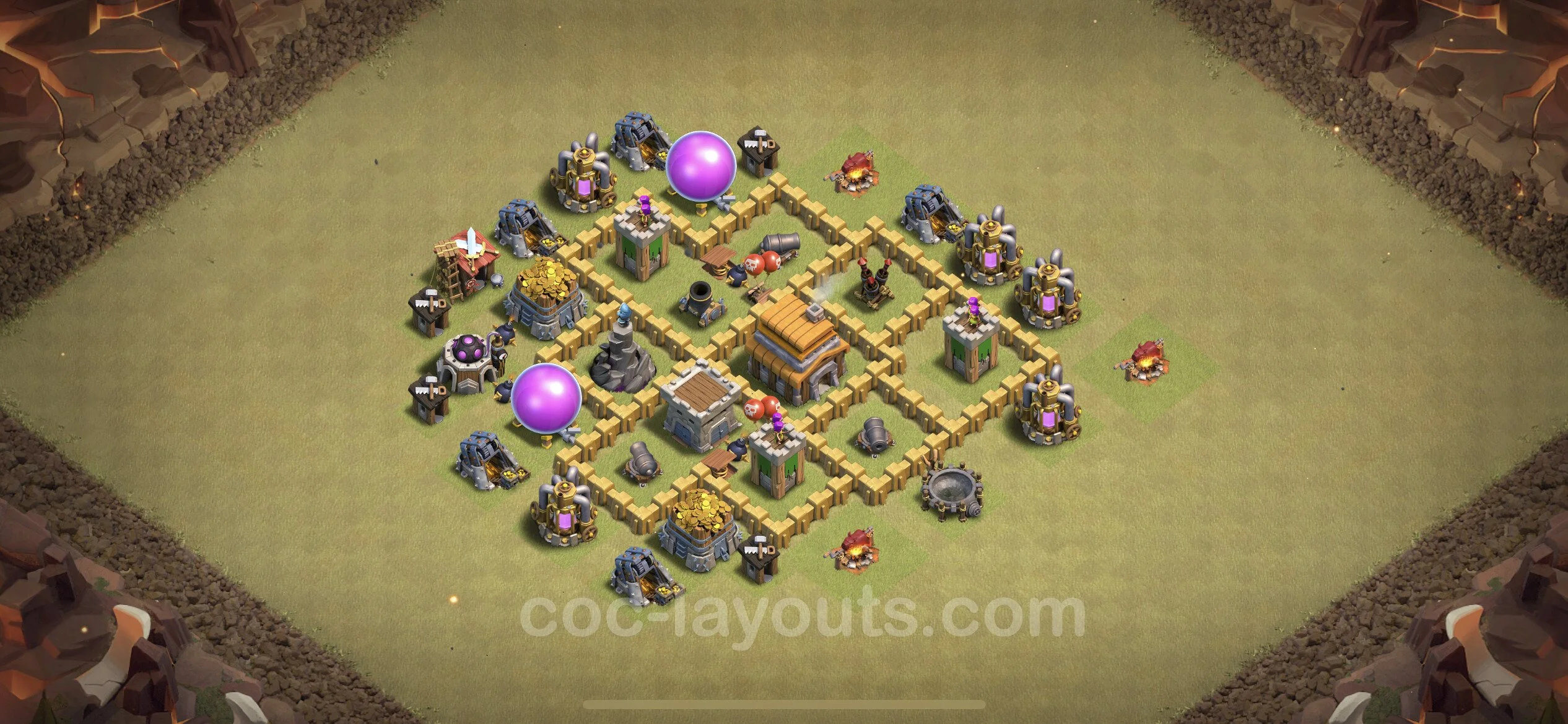 Top War Base TH5 with Link, Anti Everything - Max Levels CWL Plan - Clash of Clans - (#3)