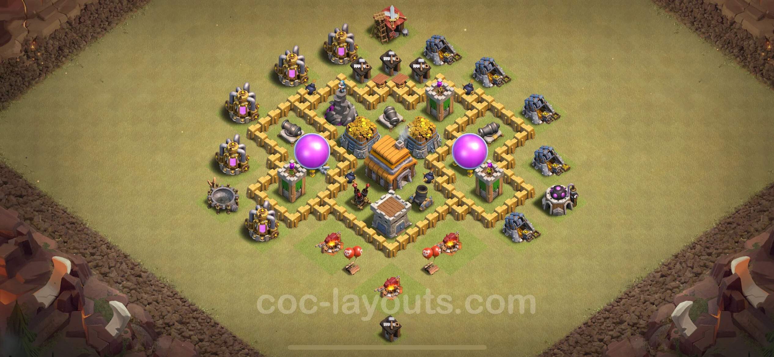 Top War Base TH5 with Link, Hybrid - Anti 3 Stars CWL Plan - Clash of Clans - (#30) — Savaş BH5