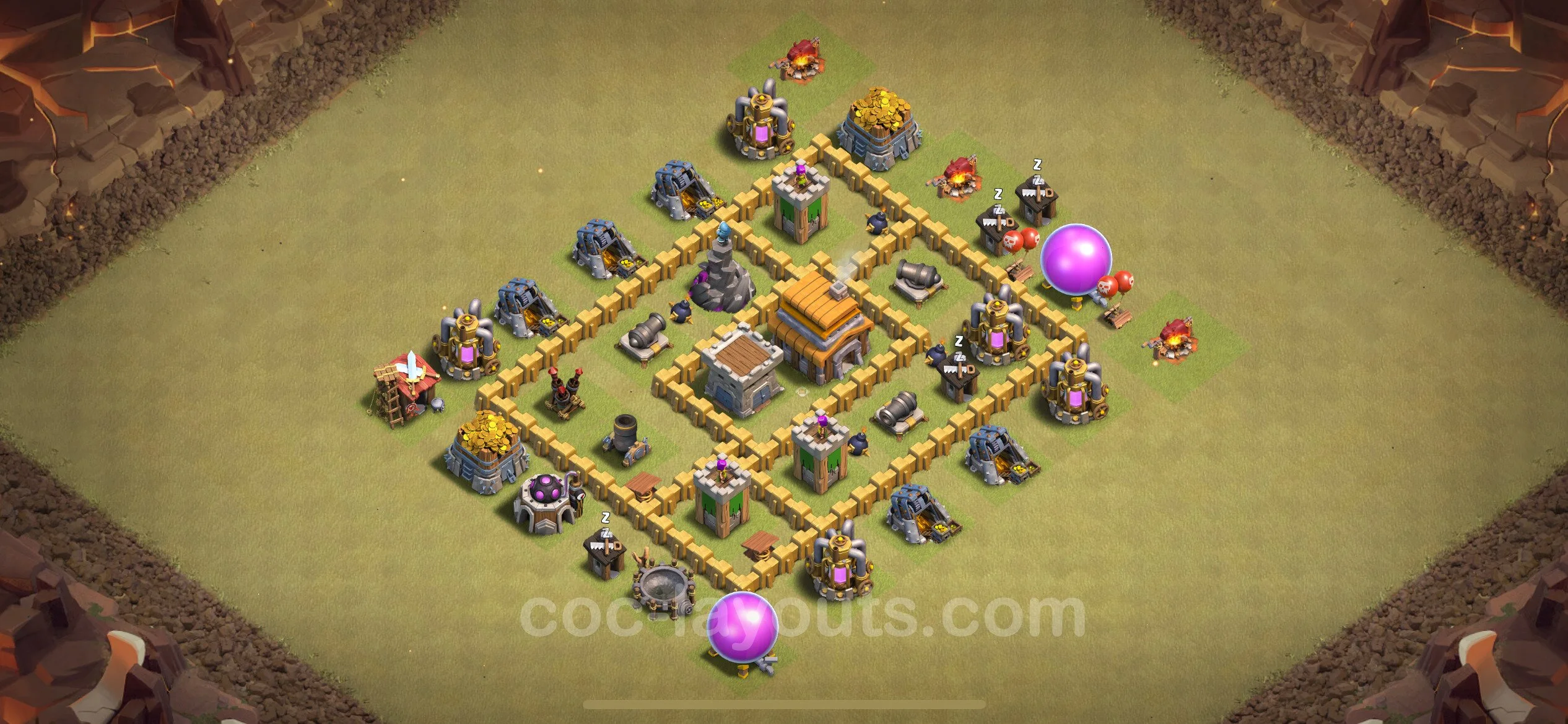 Top War Base TH5 with Link - Anti 3 Stars CWL Plan - Clash of Clans - (#32) — Wojna BH5