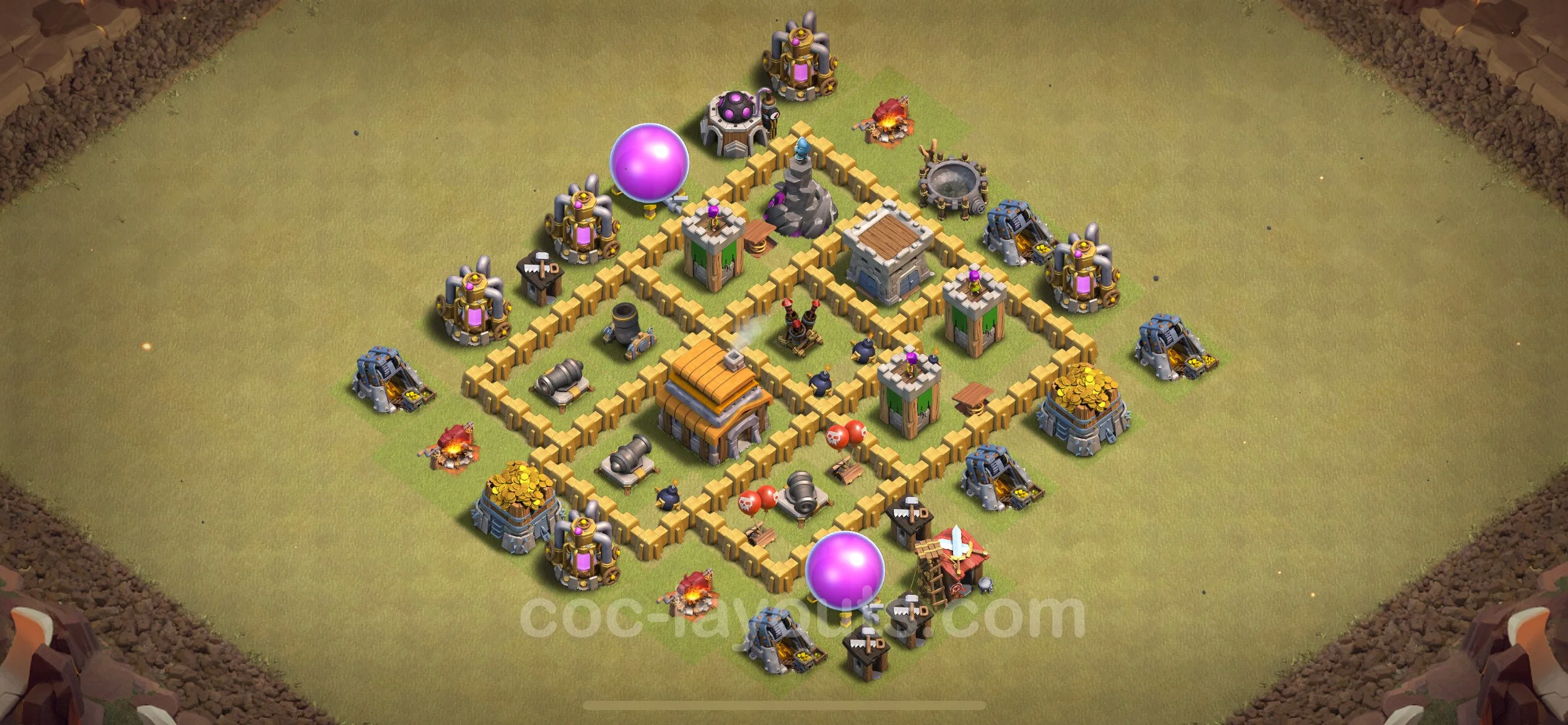 Top War Base TH5 with Link, Anti Everything - CWL Defence Plan - Clash of Clans - (#33) — Krieg BH5