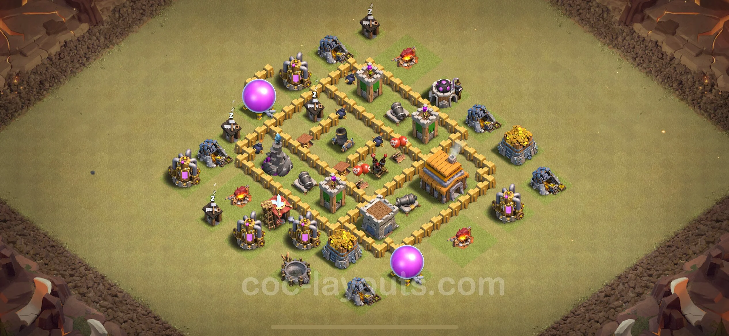 Top War Base TH5 with Link, Anti Air - CWL Defence Plan - Clash of Clans - (#34) — Wojna BH5
