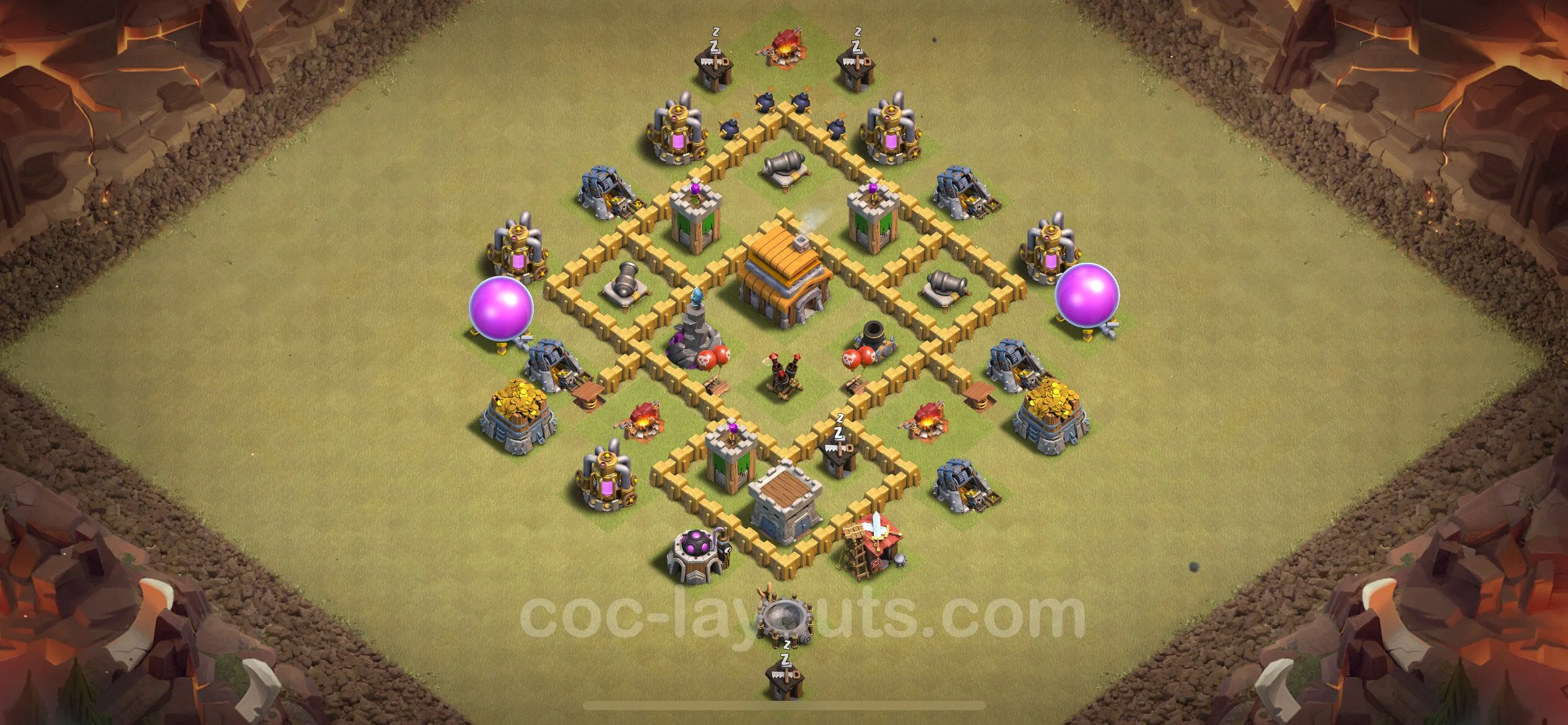 Top War Base TH5 with Link, Anti Everything - CWL Defence Plan - Clash of Clans - (#40) — Wojna BH5
