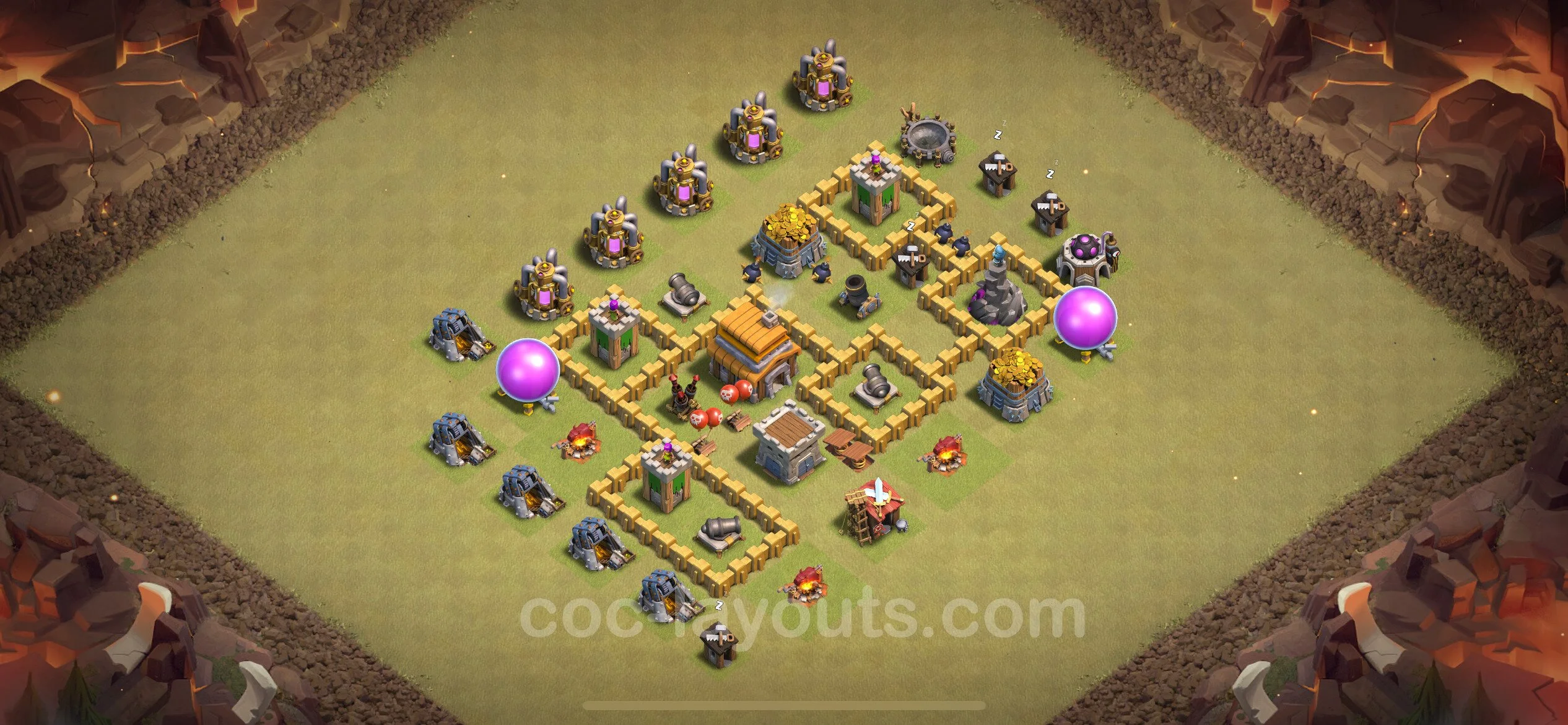 Top War Base TH5 with Link, Anti Everything - Anti 3 Stars CWL Plan - Clash of Clans - (#42) — Война BH5