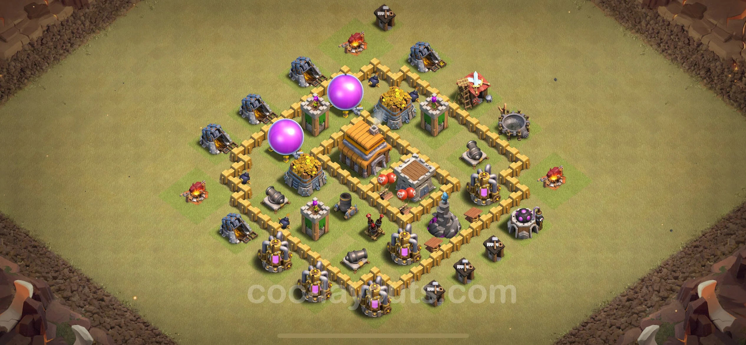 Top War Base TH5 with Link, Hybrid - CWL Defence Plan - Clash of Clans - (#47) — War BH5
