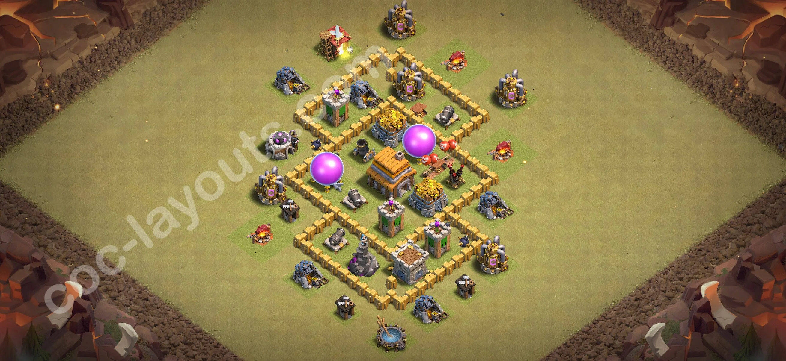 Top War Base TH5 with Link - Anti 3 Stars CWL Plan 2026 - Clash of Clans - (#55) — Война BH5