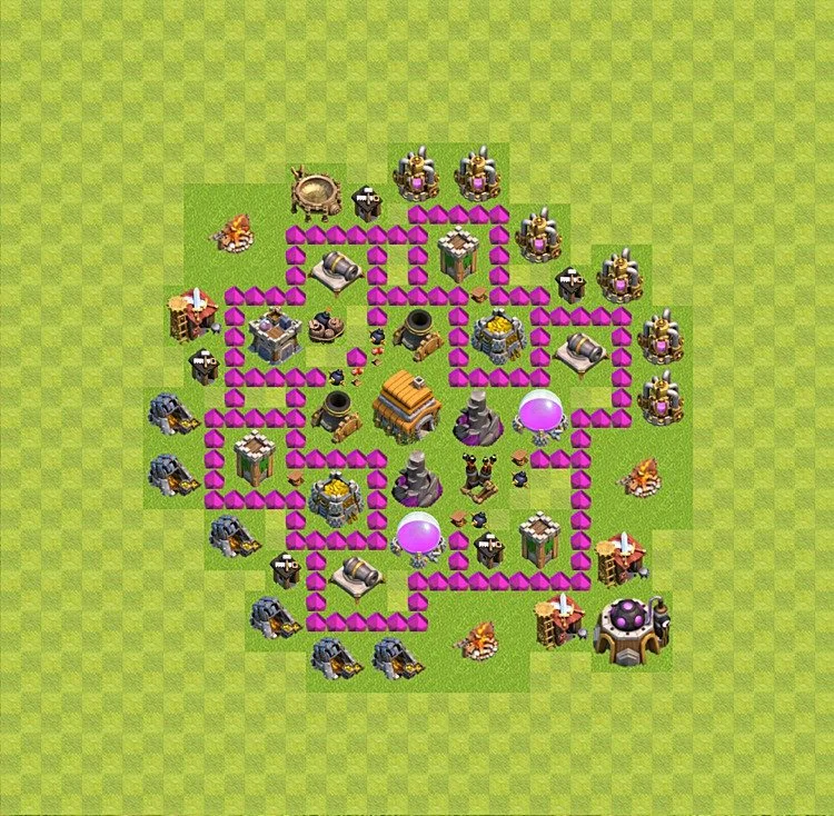 Defense (Trophy) Base TH6 - plan / layout / design - Clash of Clans - (#10) — Verteidigung TH6