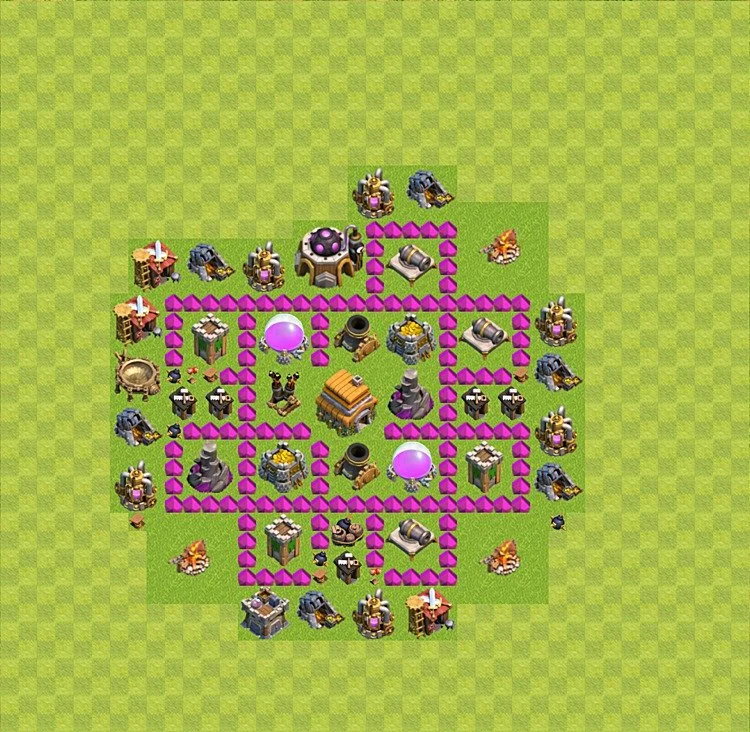Defense (Trophy) Base TH6 - plan / layout / design - Clash of Clans - (#11) — Захист TH6