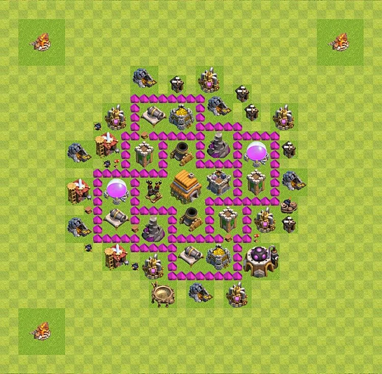 Defense (Trophy) Base TH6 - plan / layout / design - Clash of Clans - (#16) — Захист TH6