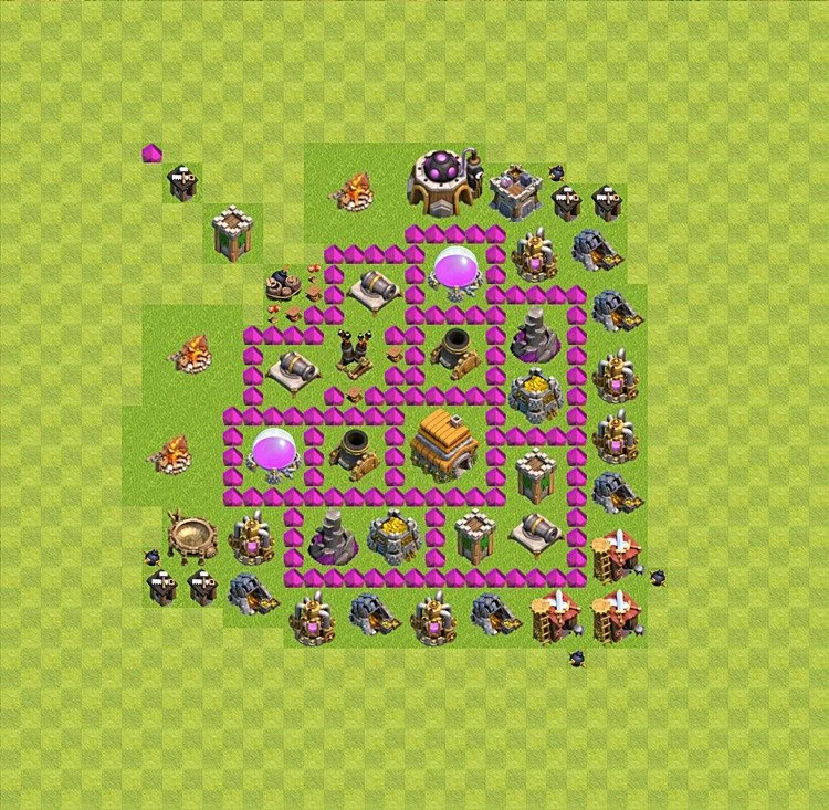 Defense (Trophy) Base TH6 - plan / layout / design - Clash of Clans - (#19) — Obrona TH6