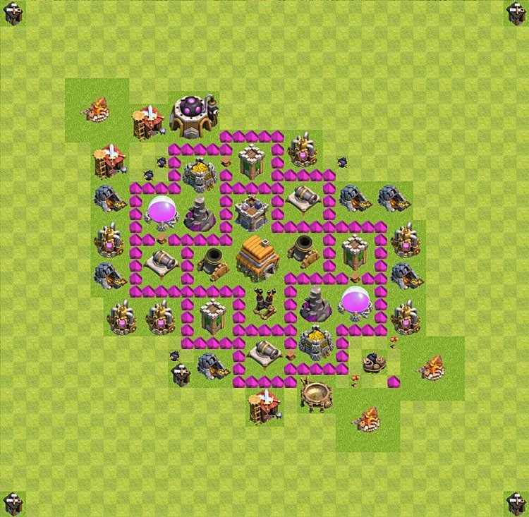 Defense (Trophy) Base TH6 - plan / layout / design - Clash of Clans - (#2)
