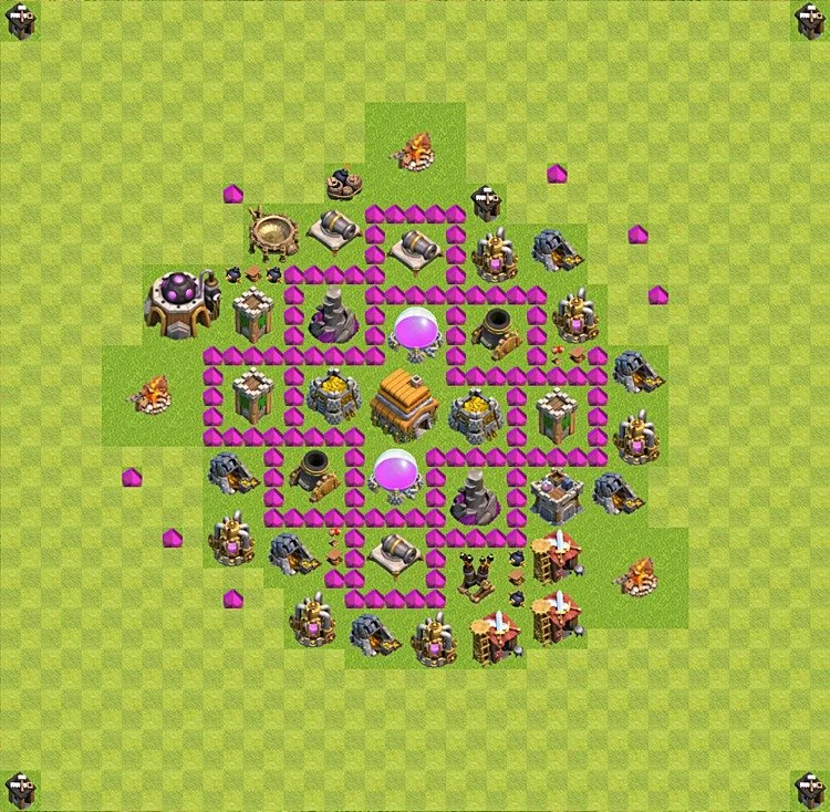 Defense (Trophy) Base TH6 - plan / layout / design - Clash of Clans - (#22) — Obrona TH6
