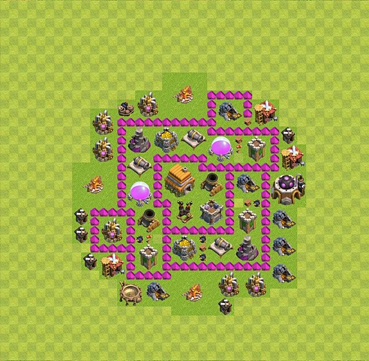 Defense (Trophy) Base TH6 - plan / layout / design - Clash of Clans - (#25) — Verdediging TH6