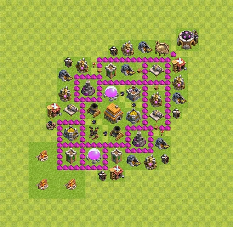 Defense (Trophy) Base TH6 - plan / layout / design - Clash of Clans - (#29) — Защита TH6