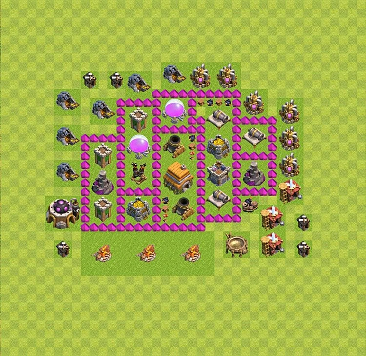 Defense (Trophy) Base TH6 - plan / layout / design - Clash of Clans - (#33) — Defense TH6