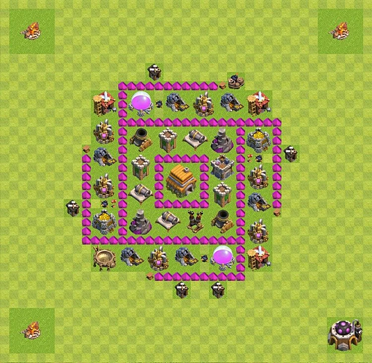 Defense (Trophy) Base TH6 - plan / layout / design - Clash of Clans - (#34) — Obrona TH6
