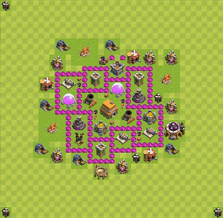 Defense (Trophy) Base TH6 - plan / layout / design - Clash of Clans - (#35) — Difesa TH6