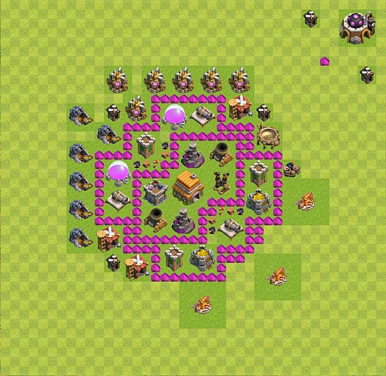 Defense (Trophy) Base TH6 - plan / layout / design - Clash of Clans - (#37) — Defense TH6