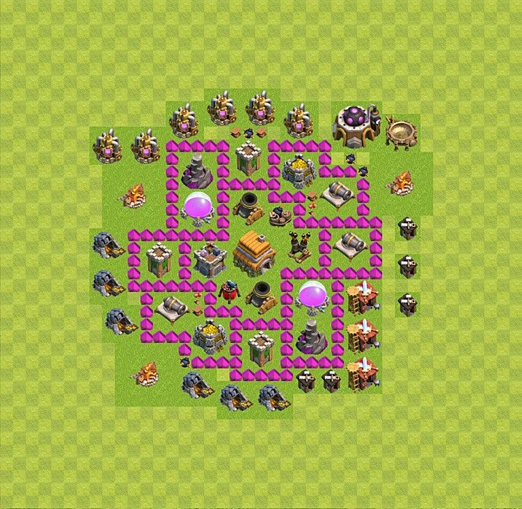 Defense (Trophy) Base TH6 - plan / layout / design - Clash of Clans - (#38) — Verteidigung TH6