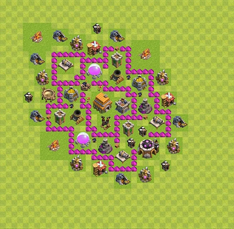 Defense (Trophy) Base TH6 - plan / layout / design - Clash of Clans - (#4)