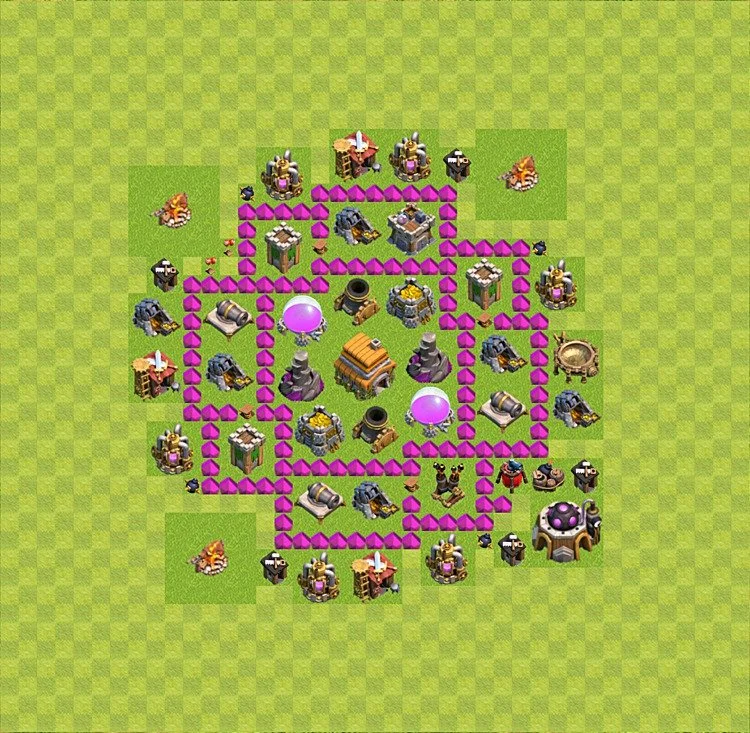 Defense (Trophy) Base TH6 - plan / layout / design - Clash of Clans - (#41) — Защита TH6