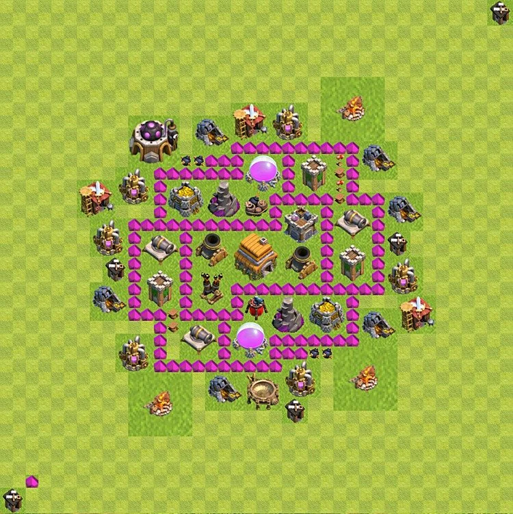 Defense (Trophy) Base TH6 - plan / layout / design - Clash of Clans - (#45) — Obrona TH6