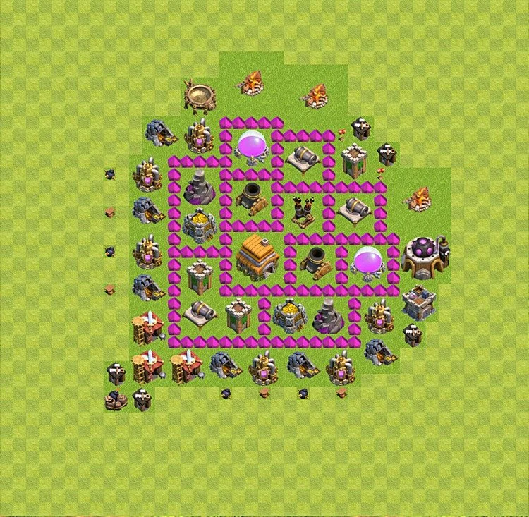 Defense (Trophy) Base TH6 - plan / layout / design - Clash of Clans - (#5)