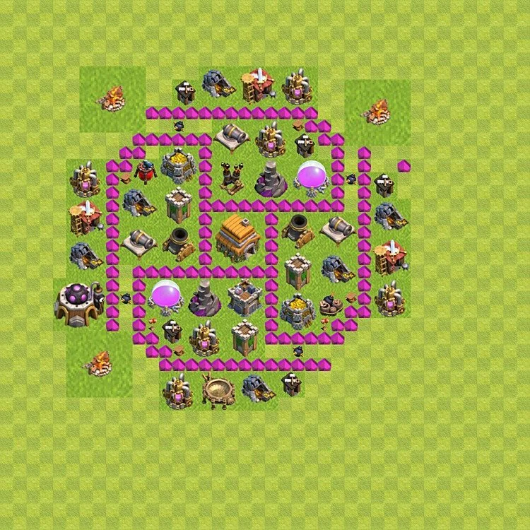 Defense (Trophy) Base TH6 - plan / layout / design - Clash of Clans - (#52) — Verteidigung TH6