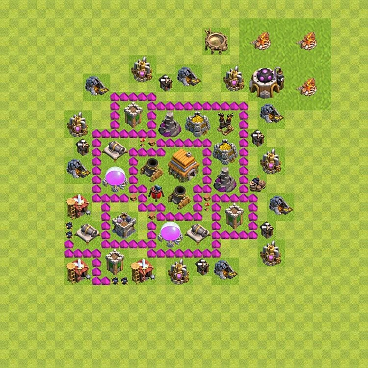Defense (Trophy) Base TH6 - plan / layout / design - Clash of Clans - (#57) — Obrona TH6