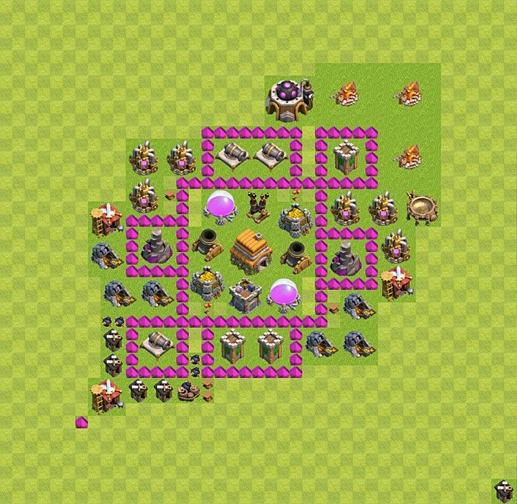 Defense (Trophy) Base TH6 - plan / layout / design - Clash of Clans - (#6)